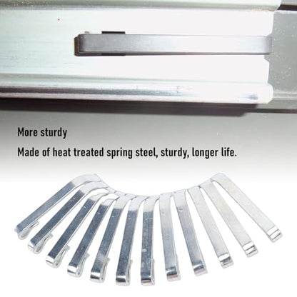 Acouto 12PCS Tool Box Drawer Slide Retaining Clips Replacement for Craftsman Toolbox with Heat Treated Spring Steel 41.2mm 1-5/8in