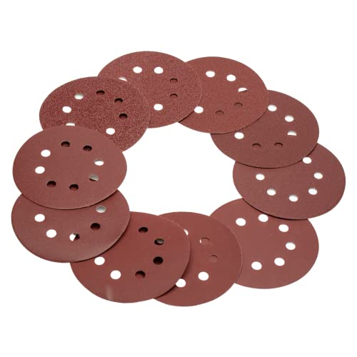Starbond 5 Inch 8 Hole Sanding Discs, 100 Pack Hook and Loop Sandpaper Set - size: 100 Pack