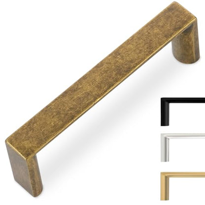 Antique Brass Kitchen Cabinet Pulls 3 Inch 10 Pack - color: Antique Brass, size: 3'' Hole Center(76mm)