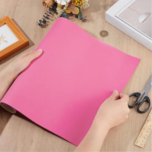 23x13 Inch PU Leather Fabric Sheets 1.5mm Thick Synthetic Square Leather Pieces Tooling for Arts Crafts Tooling Belt Sewing Wallet Earring Engraving DIY Hobby Upholstery Pink - color: Hot Pink