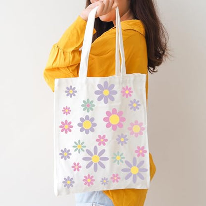 AFRITEE Large Flower Stencils for Painting on Wood - 10 Pcs Floral Daisy Reusable Plastic Wood Stencils - style: Flower