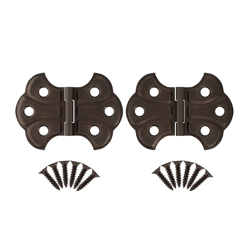 Antique Brass Butterfly Hinges - 2" x 1-7/16" - Pack of 2 - Surface Mount Hinges for Cabinet Doors and Boxes - UA-262-HAB (1) - color: Antique Brass