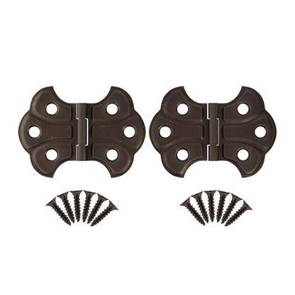 Antique Brass Butterfly Hinges - 2" x 1-7/16" - Pack of 2 - Surface Mount Hinges for Cabinet Doors and Boxes - UA-262-HAB (1) - color: Antique Brass