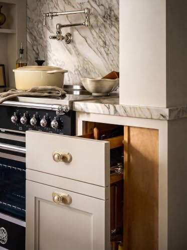 6Pack Champagne Bronze Cabinet Knobs with Backplate Drawer knobs - color: Champagne Bronze, style: Orbit Rim