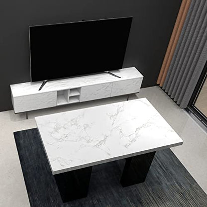Marble Contact Paper White Peel and Stick Wallpaper for Kitchen Countertop - color: Gray/White, size: 17.7" x 393.7"