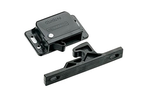 Southco C3-810 Series Passivated Plastic Grabber Catch Side Mount Concealed Push-To-Close Latch with Black Spring, 44N Pullup, Black (Pack of 8) - size: Pack of 8