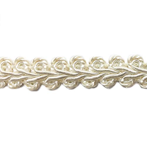 BEL AVENIR Braid Trim Ivory 1/2 inch 13.6 Yards French Gimp Trim - color: Ivory
