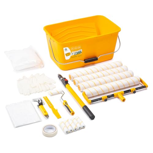 VOOMEY 18 Inch Paint Roller Kit, 23 Pcs Professional Large Painting Kit - size: 23pc