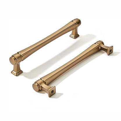 LIMUR 10 Pack 5 Inch (128mm) Hole Center Brushed Bronze Cabinet Pulls – Solid Zinc Alloy Kitchen Cabinet Handles, Drawer Pulls for Bathroom Vanity, Dresser & Wardrobe, M4 Screws Included - color: Brushed Bronze, size: 5"/128 MM Hole Center