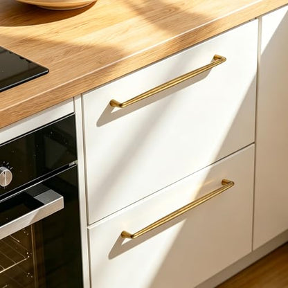 Gobrico 6 Pack 7-1/2 Inch (192mm) Hole Center Cabinet Pulls, Antique Brass Kitchen Cabinet Handles, Brushed Brass Drawer Pulls, Solid Zinc Alloy Cabinet Handles, 7-15/16'' Overall Length - color: Antique Brass, size: 7-1/2 Inch Hole Center