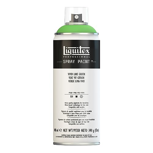 Liquitex Professional Spray Paint, 12-oz (400ml), Vivid Lime Green - color: Vivid Lime Green, size: 12 Ounce (Pack of 1)