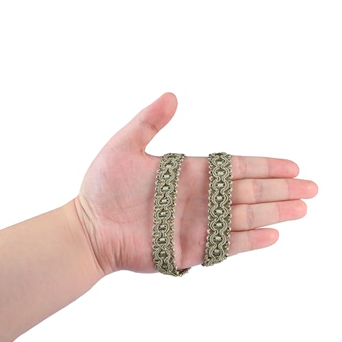 10 Yard 0.7 Inch Gimp Braid Trim, Dark Beige - color: Dark Beige