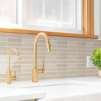 Peel and Stick Tile，New Upgrade Thicker Design Self Adhesive 12" x 12" Large Premium Peel and Stick Backsplash for Kitchen (Beige). - color: Beige