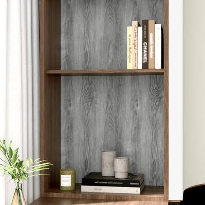 Gray Wood Grain Contact Paper Peel and Stick Rustic Wallpaper Counter Top - color: Grey Walnut