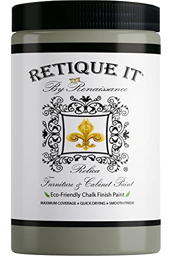 Retique It Furniture and Cabinet Paint, Willow, 32 oz Quart - color: Willow, size: 32 Fl Oz (Pack of 1)
