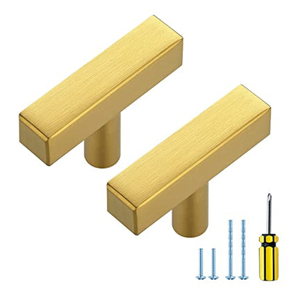 Ravinte Gold Cabinet Handles 2 Inch 20 Pack, Square Cabinet Pulls - size: 2 Inch Total Length