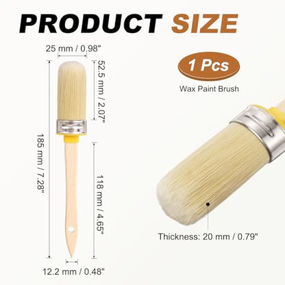 uxcell Wax Paint Brushes 2x1 Chalk Stencil Brush Oval PET Fiber Bristle - size: 2 x 1 Inch
