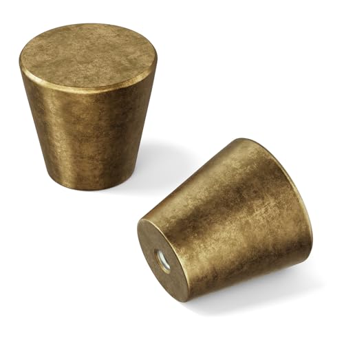 homdiy 10 Pack Antique Brass Dresser Knobs Drawer Knobs - color: Antique Brass