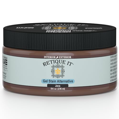 Gel Stain by Retique It, Thin Water-Based Gel Stain/Paint Glaze and Wood Stain Hybrid Java - color: 20 Java, size: 8 Ounce Stain