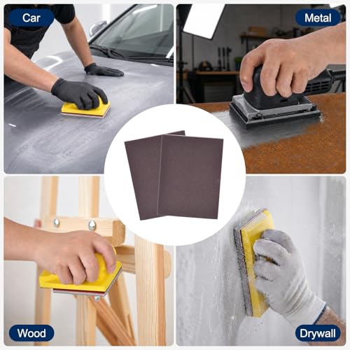 18Pcs 400Grit Sanding Sponges, 4x2.8In Hook & Loop Black - size: 400 Grit