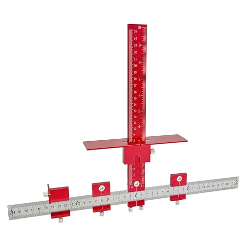 Aluminum Cabinet Hardware Jig Tool for Door Drawer Handles Installation-Red