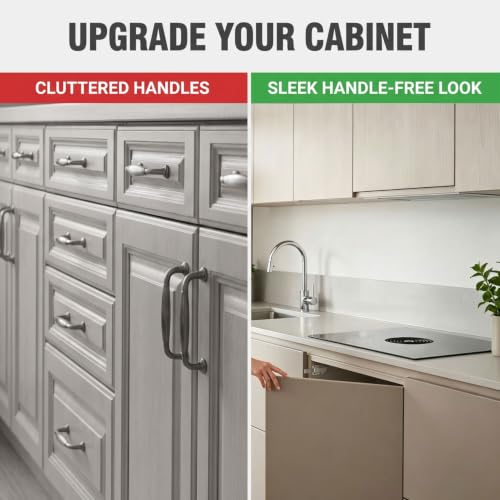 Push to Open Cabinet Hardware Magnetic Push Latch for Cabinet Drawer 2 Pack