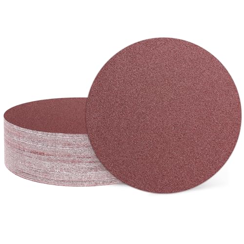 HARFINGTON 15 Pcs 8 Inch Sanding Discs 80 Grit Red Aluminum Oxide - size: 8 Inch(80 Grit)