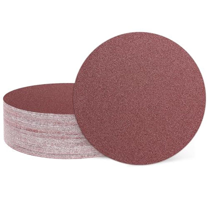 HARFINGTON 15 Pcs 8 Inch Sanding Discs 80 Grit Red Aluminum Oxide - size: 8 Inch(80 Grit)