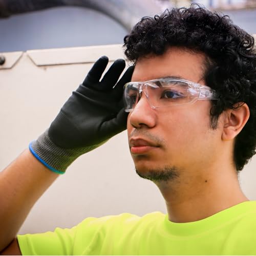GE Safety Glasses Eye Protection - UV Shield Lenses Scratch-Resistant Clear