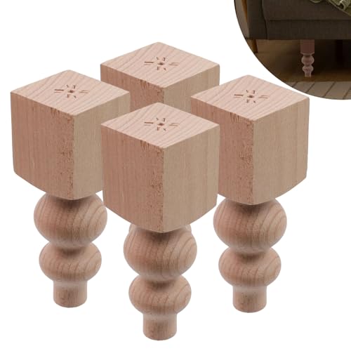 Wooden Furniture Legs, 5.9 Inch, 4 Pcs, Unfinished Sofa Feet - size: Type-1