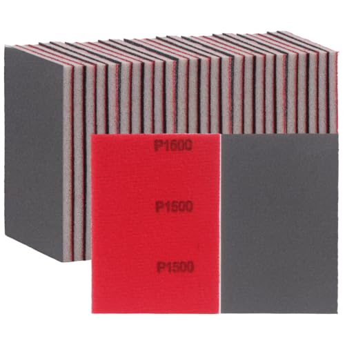 30 PCS Sanding Sponge 1500 Grit Wet Dry Sandpaper Assortment Sanding Blocks - size: #1500 Particle size