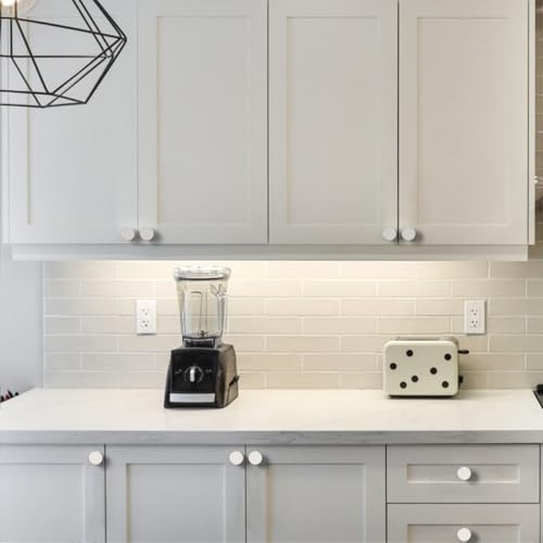 Amerdeco 10 Pack Brushed Satin Nickel Cabinet Knobs Single Hole Cabinet Pulls - color: Brushed Satin Nickel, size: Knobs