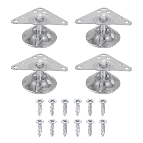 uxcell 4pcs Furniture Leveling Feet Adjustable Metal Feet (34x19x39mm) - size: 34 x 19 x 39mm