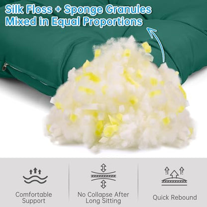 Adirondack Chair Cushion Waterproof Outdoor Rocking Chair Pads - color: Green