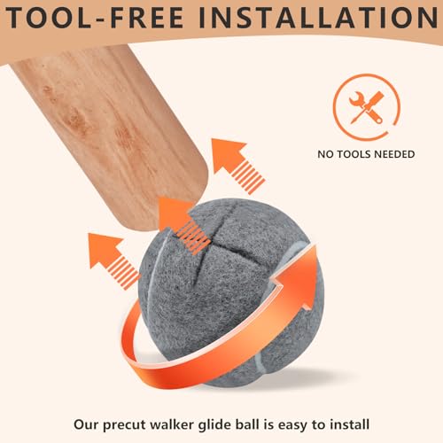Precut Tennis Balls for Walker and Furniture Legs,30 Pack - color: Grey, size: 30 Pack
