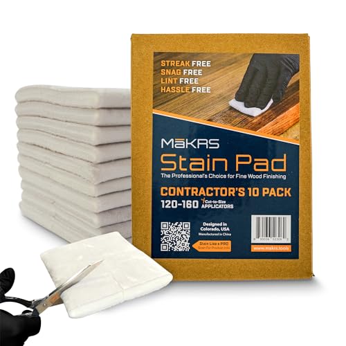 MāKRS Stain Pad Original, Wood Finish Applicators, 10-Pack - size: 10 Pads, style: Original
