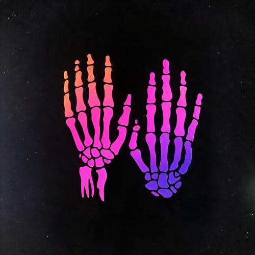 TIAMECH A4 Reusable Bone Skeleton Hands Stencil for Painting - color: Bone Skeleton Hands