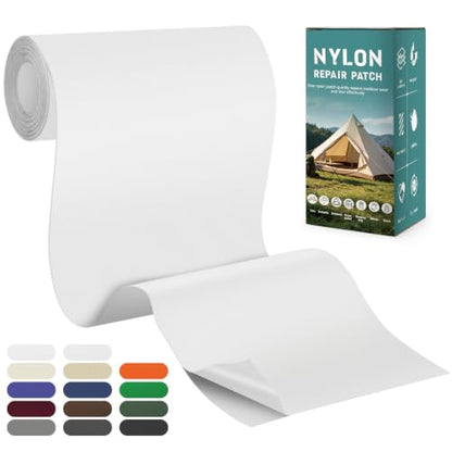 Nylon Tent Repair Tape, Self-Adhesive Fabric Patch Kit Translucent White - color: Clear White