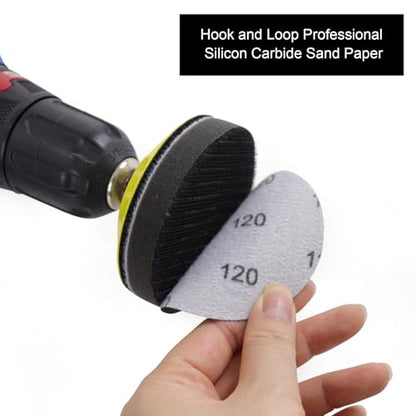 MAXMAN 3" Sanding Discs, 800 Grit Hook & Loop Sandpaper, Silicon Carbide - style: 800 Grit