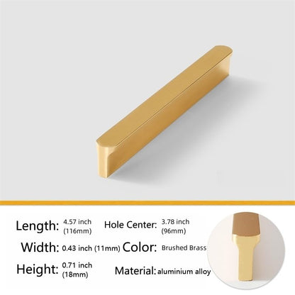 5 Pack Gold Cabinet Pulls - Brushed Brass Kitchen Hardware Handles for Dresser Drawers -T Shape Cabinet Hardware (4.57 inch,Brushed Gold) - color: Brushed Gold, size: 4.57 inch