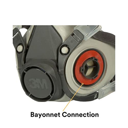 3M 6200 Half Mask for Use With 6000 Series Cartridges, Face Piece