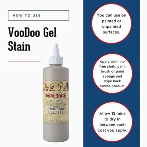 Dixie Belle Voodoo Gel Stain - Bleached Cypress (8oz) - color: Bleached Cypress