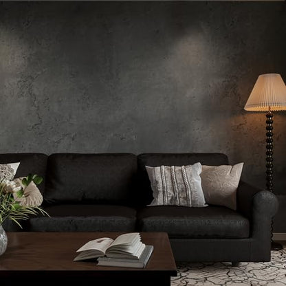 Dark Concrete Wallpaper Peel and Stick Cement Wallpaper 31x157 inch Thick Matte Gray Contact Paper Waterproof Removable Self-Adhesive Texture Wall Paper for Kitchen Bedroom Bathroom Dining Bar - color: Dark Gray, size: 31" x 157"