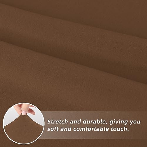 Easy-Going Stretch Dining Room Chair Slipcovers Set of 4, Brown - color: Brown
