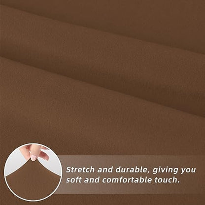 Easy-Going Stretch Dining Room Chair Slipcovers Set of 4, Brown - color: Brown