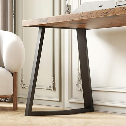 28 Inch Dining Table Legs, 28" W Metal Desk Legs for Table Set of 2 - color: Trapezoidal