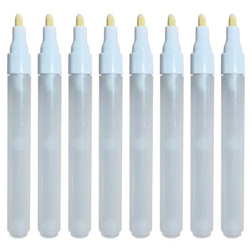 8 Pack Empty Paint Marker Refillable Pens Fine Tips 3mm