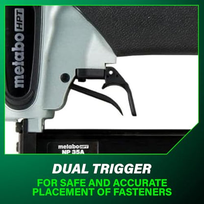 Metabo HPT Pin Nailer,Pro-Preferred Pneumatic Power Nailers for Cabinets,Trim,and Crafting,Makes Invisible Holes,Lightweight 2.0 lbs Tool,23 Gauge,5/8" to 1-3/8" Headless Micro Pins,NP35A (Pack of 4) - size: Pack of 4
