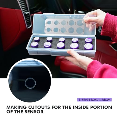 Gomake 16-25mm Sensor Cut,Precise Car Radar Hole Cutting Aid for Vehicle Parking Sensors Vinyl Wrap Tool Kit
