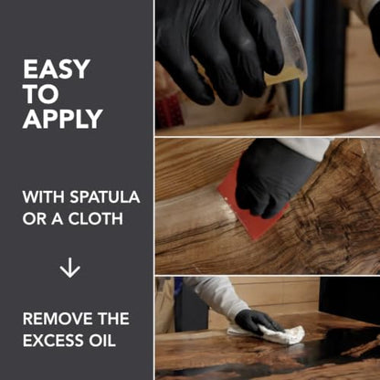 Walnut 25ml Hardwax Wood Oil - Natural Finish for Interior Wooden Surfaces, Floors & Furniture - Matte - VOC-Free - color: Walnut
